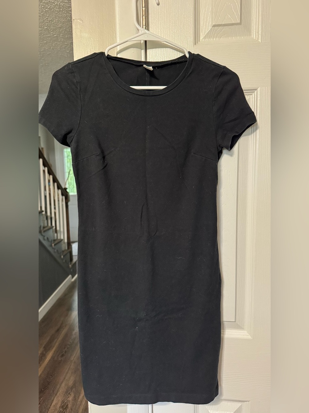 Old Navy Black Short-Sleeve Mini Dress